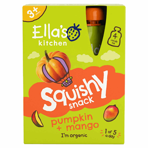 Ellas Mango & Pumpkin Squishy Snack 3+years 100g Image
