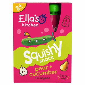 Ellas Pear & Cucumber Squishy Snacks 3+years 100g Image