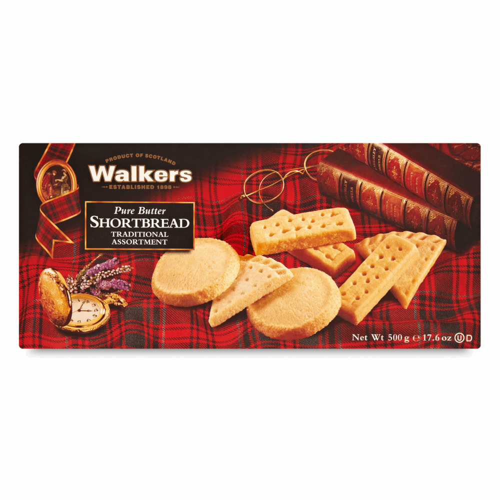 Walkers Pure Butter Shortbread Traditional Assortment 500g by British