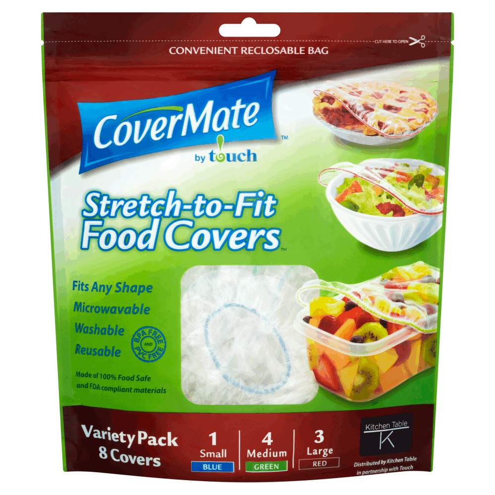 CoverMate by Touch StretchtoFit 8 Food Covers Variety Pack by British
