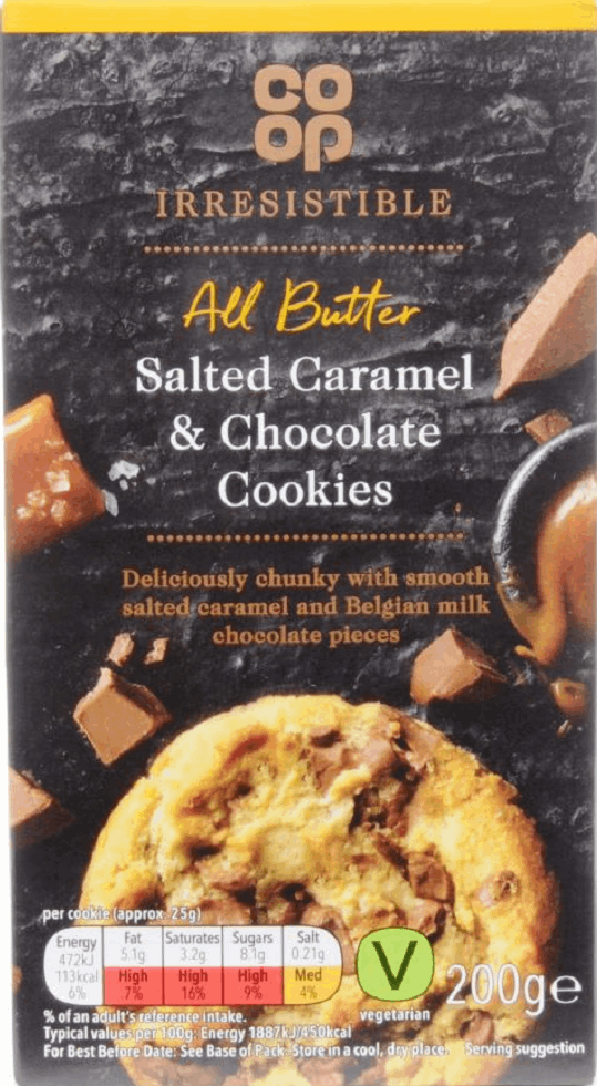 Co Op Salted Caramel Cookies 200g by British Store Online