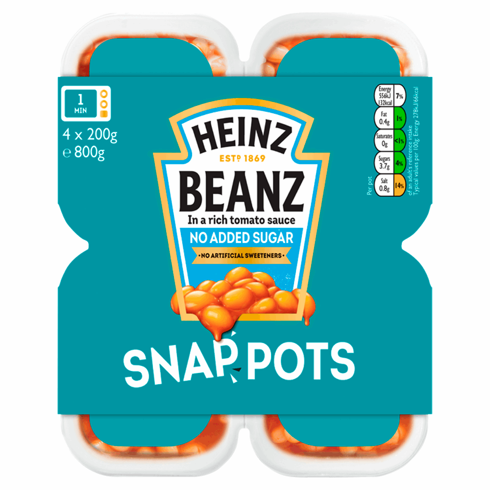 Heinz Baked Beanz Snap Pots 4 x 200g by British Store Online
