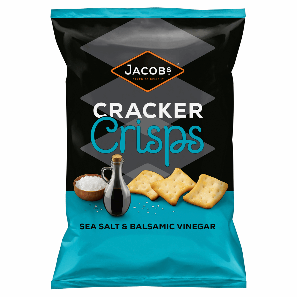 Jacobs Cracker Crisps Sea Salt & Balsamic Vinegar 150g by British Store