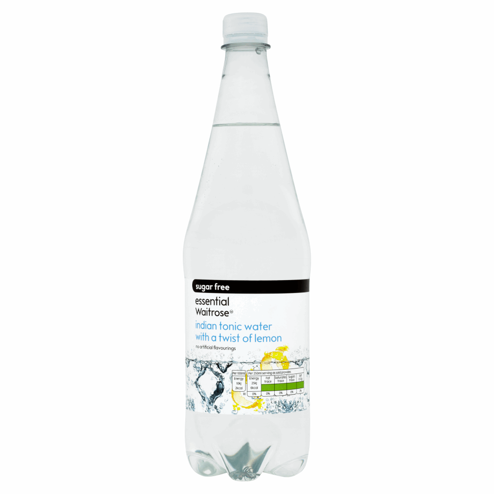 Essential Waitrose Sugar Free Indian Tonic Water with a Twist of Lemon 1 Litre by British Store