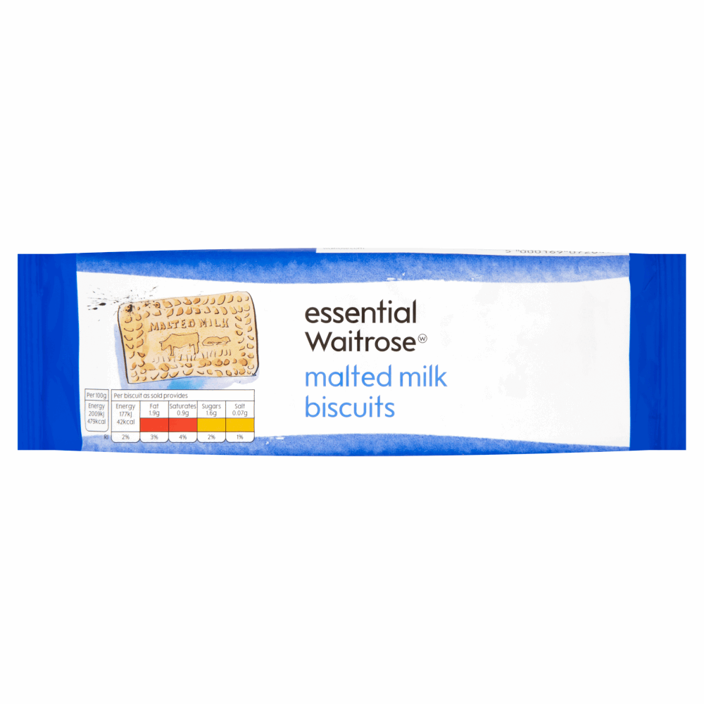 Essential Waitrose Malted Milk Biscuits 200g by British Store Online