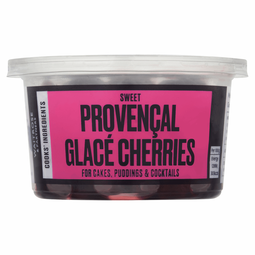 Waitrose Cooks' Homebaking Provencal Glace Cherries 200g by British