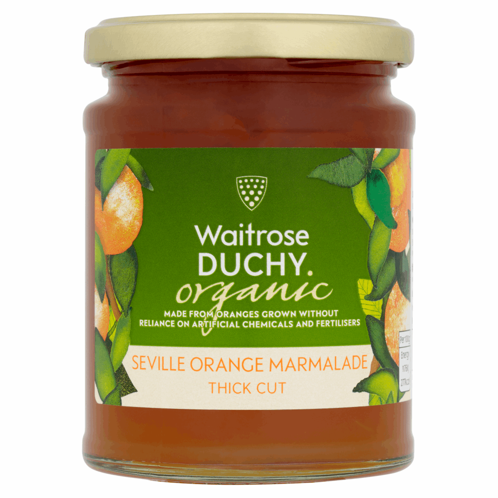Waitrose Duchy Organic Thick Cut Seville Orange Marmalade 340g by