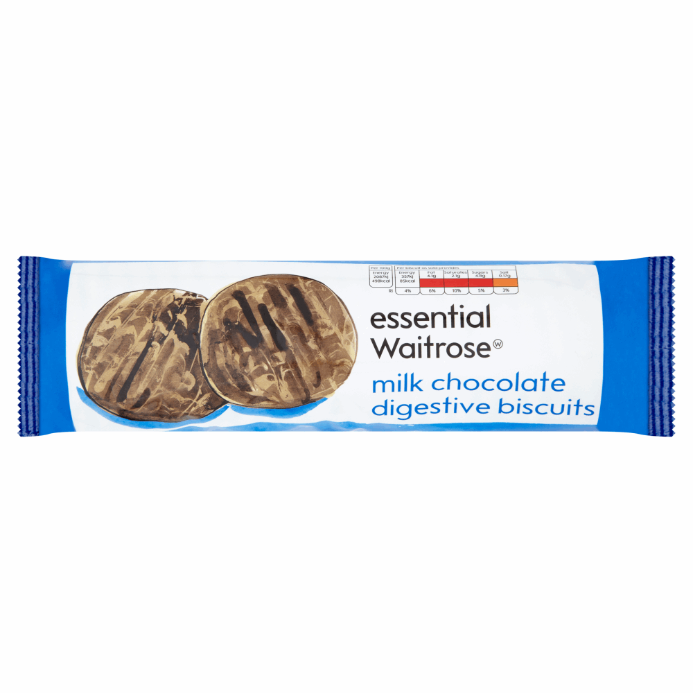 Essential Waitrose Milk Chocolate Digestive Biscuits 400g by British
