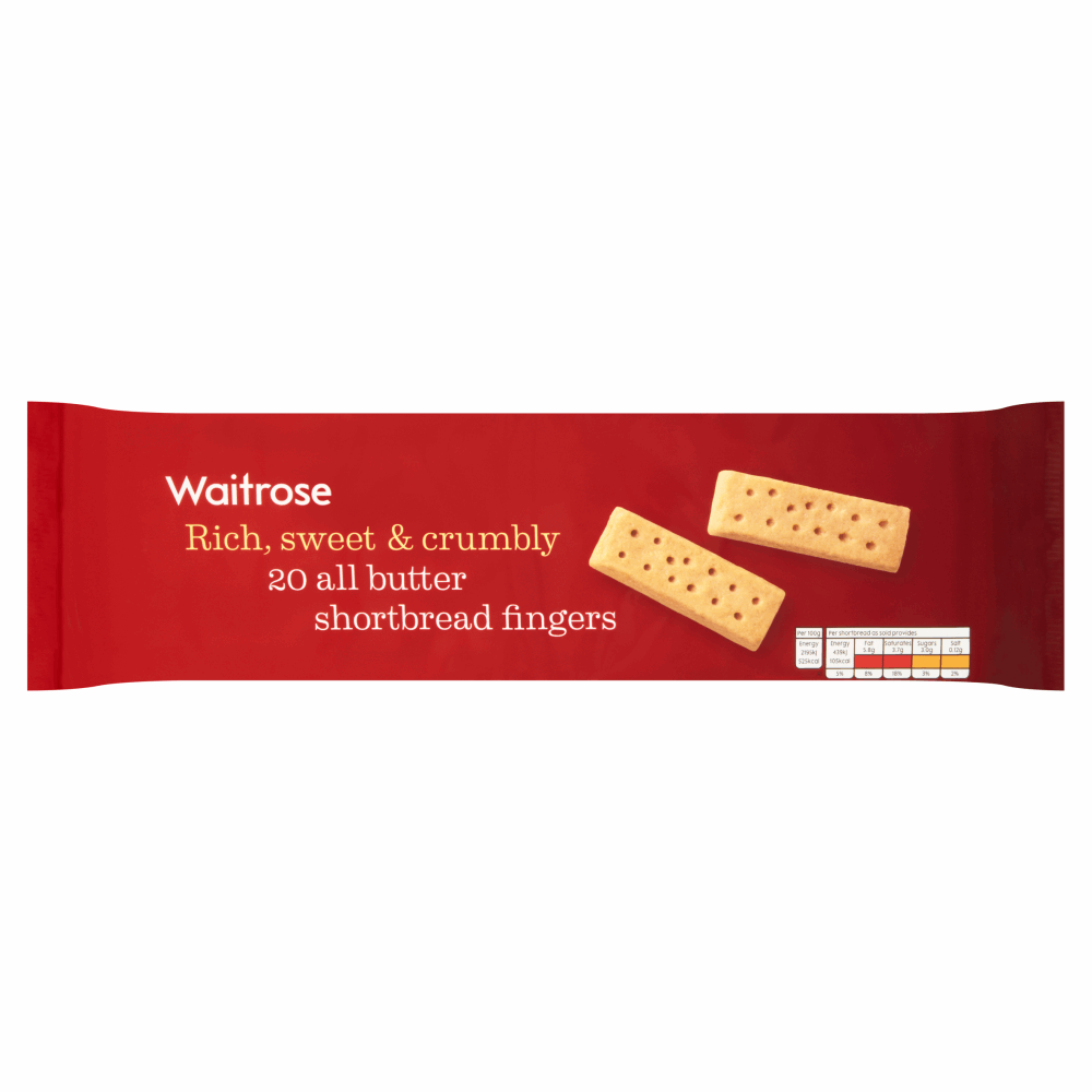 Waitrose 20 All Butter Shortbread Fingers 400g by British Store Online