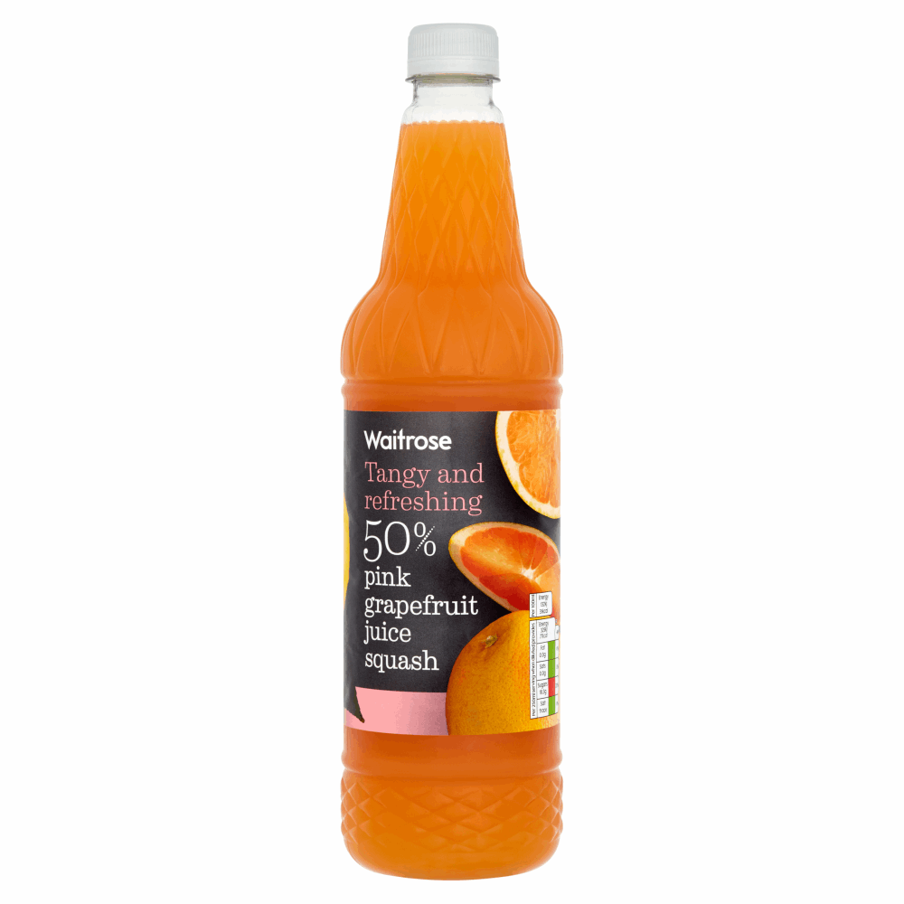 Waitrose 50 Pink Grapefruit Juice Squash 1 Litre by British Store Online