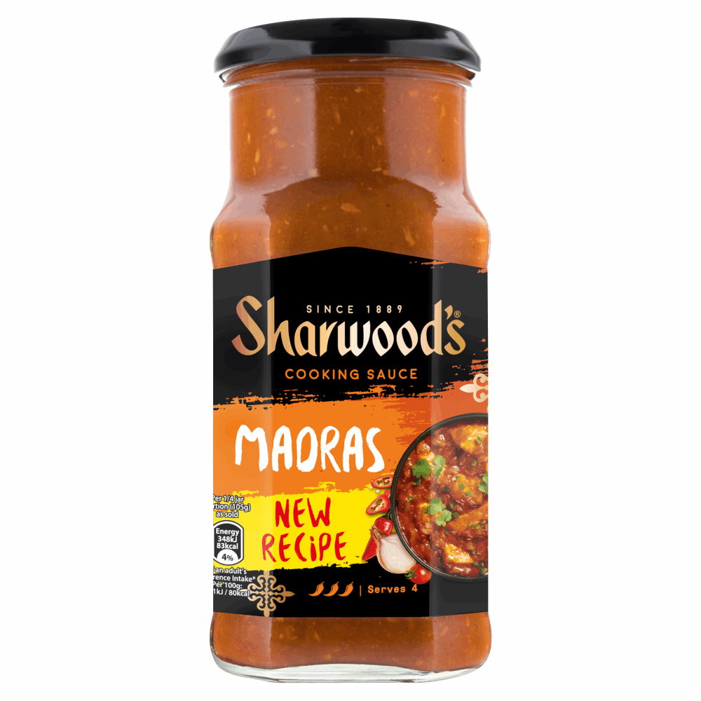 Sharwood's Madras Hot Curry Sauce 420g by British Store Online