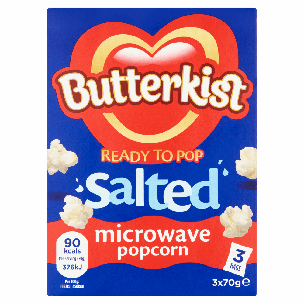 Butterkist Salted Microwave Popcorn 3 x 70g by British Store Online