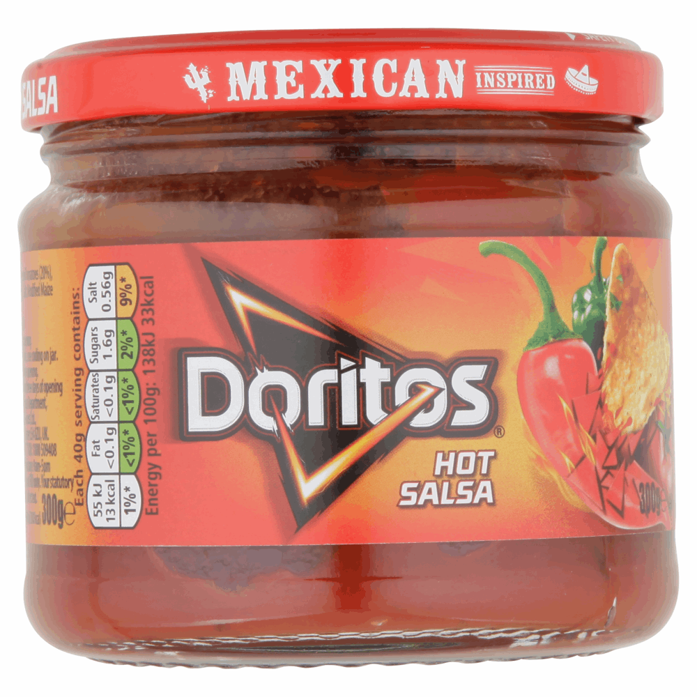 Doritos Hot Salsa Dip 300g by British Store Online