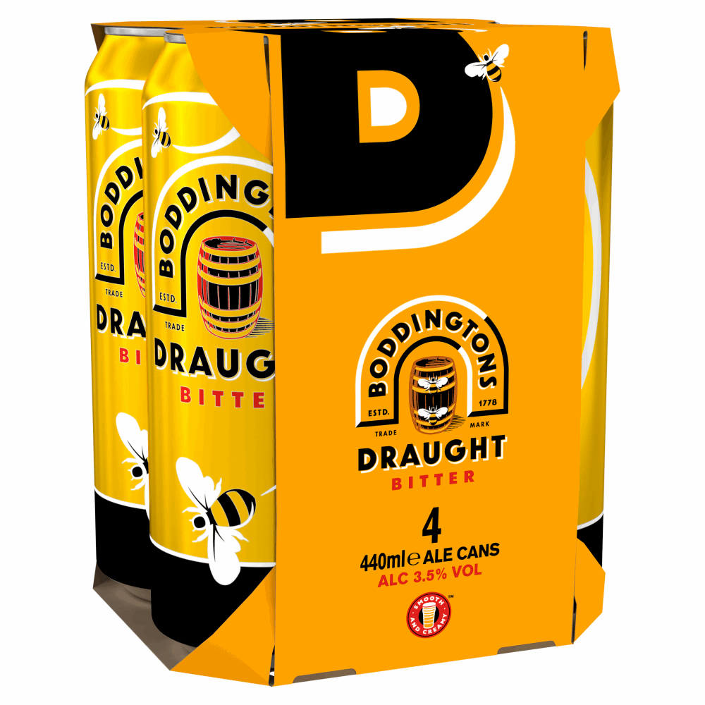 Boddingtons Draught Bitter Beer Cans 4 x 440ml by British Store Online