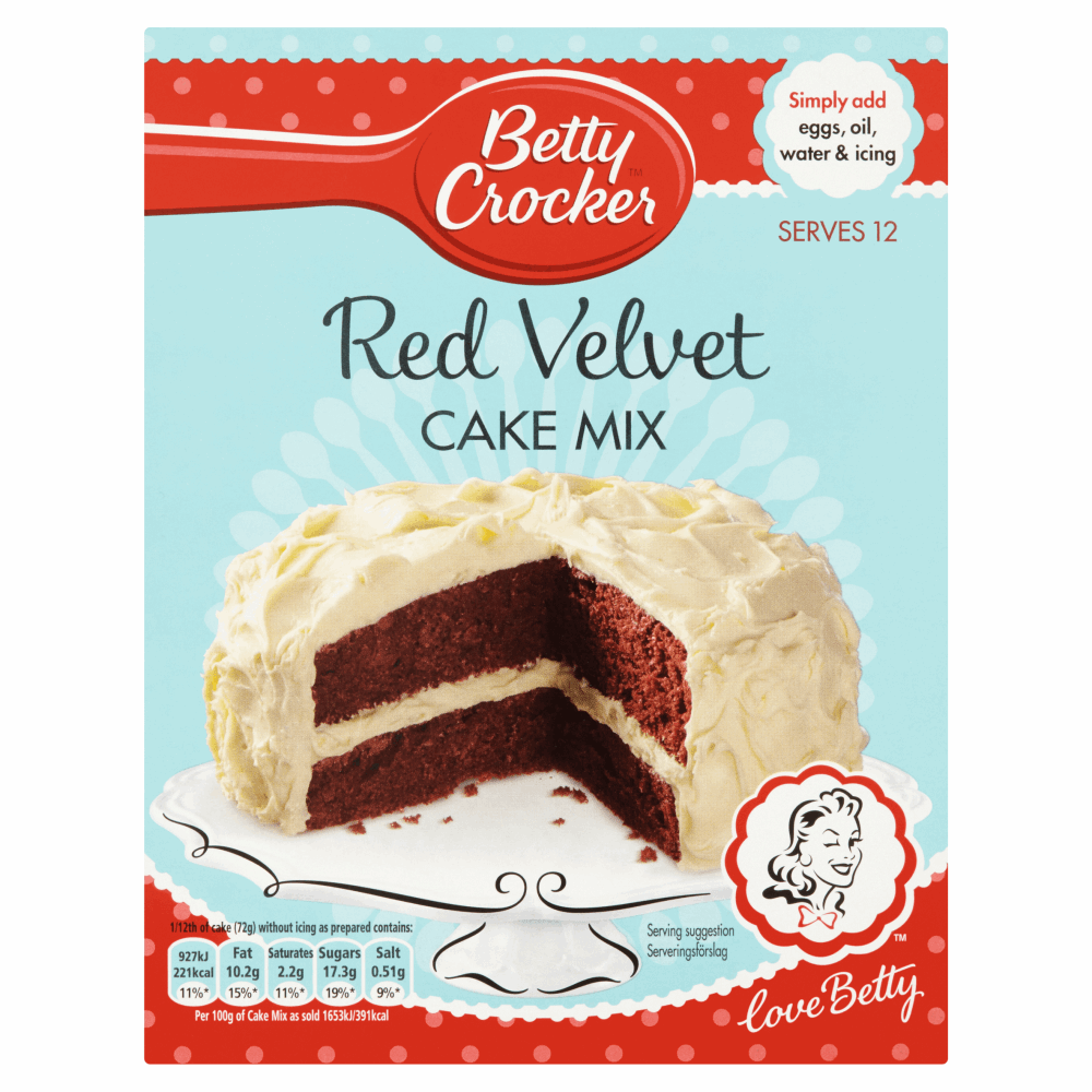 Betty Crocker Red Velvet Chocolate Cake Mix 425g by British Store Online