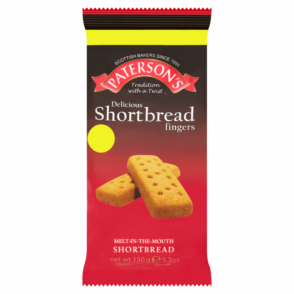 Paterson&amp;#39;s Delicious Shortbread Fingers 150g by British Store Online