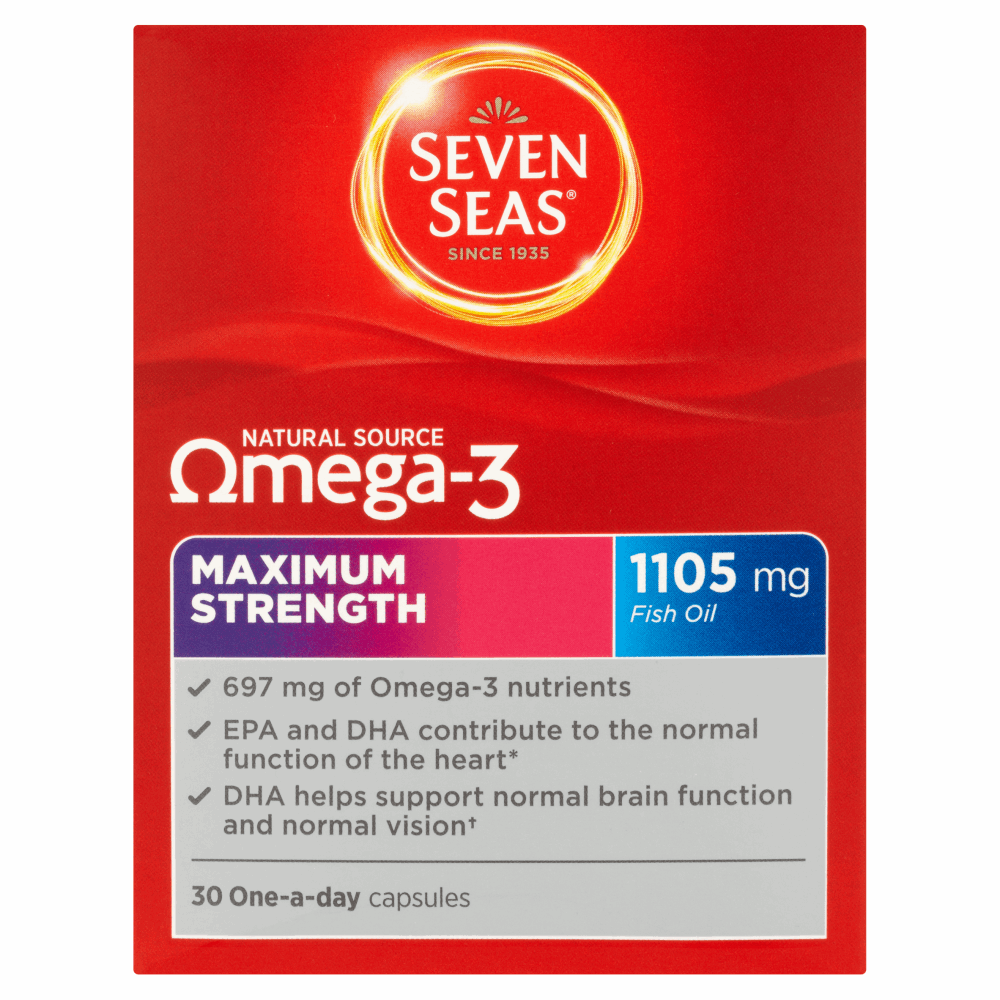 Seven Seas Natural Source Omega3 Maximum Strength 1105mg Fish Oil 30