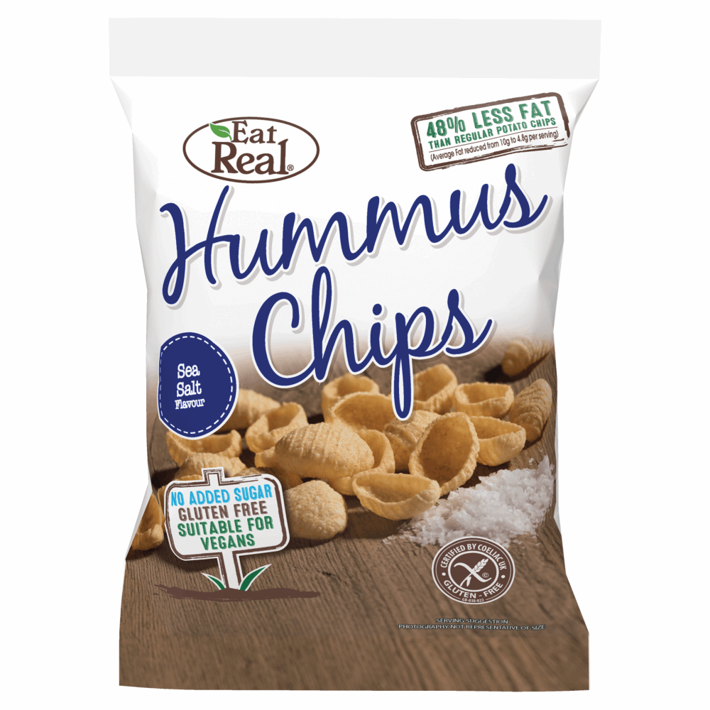 Eat Real Hummus Chips Sea Salt Flavour 45g by British Store Online