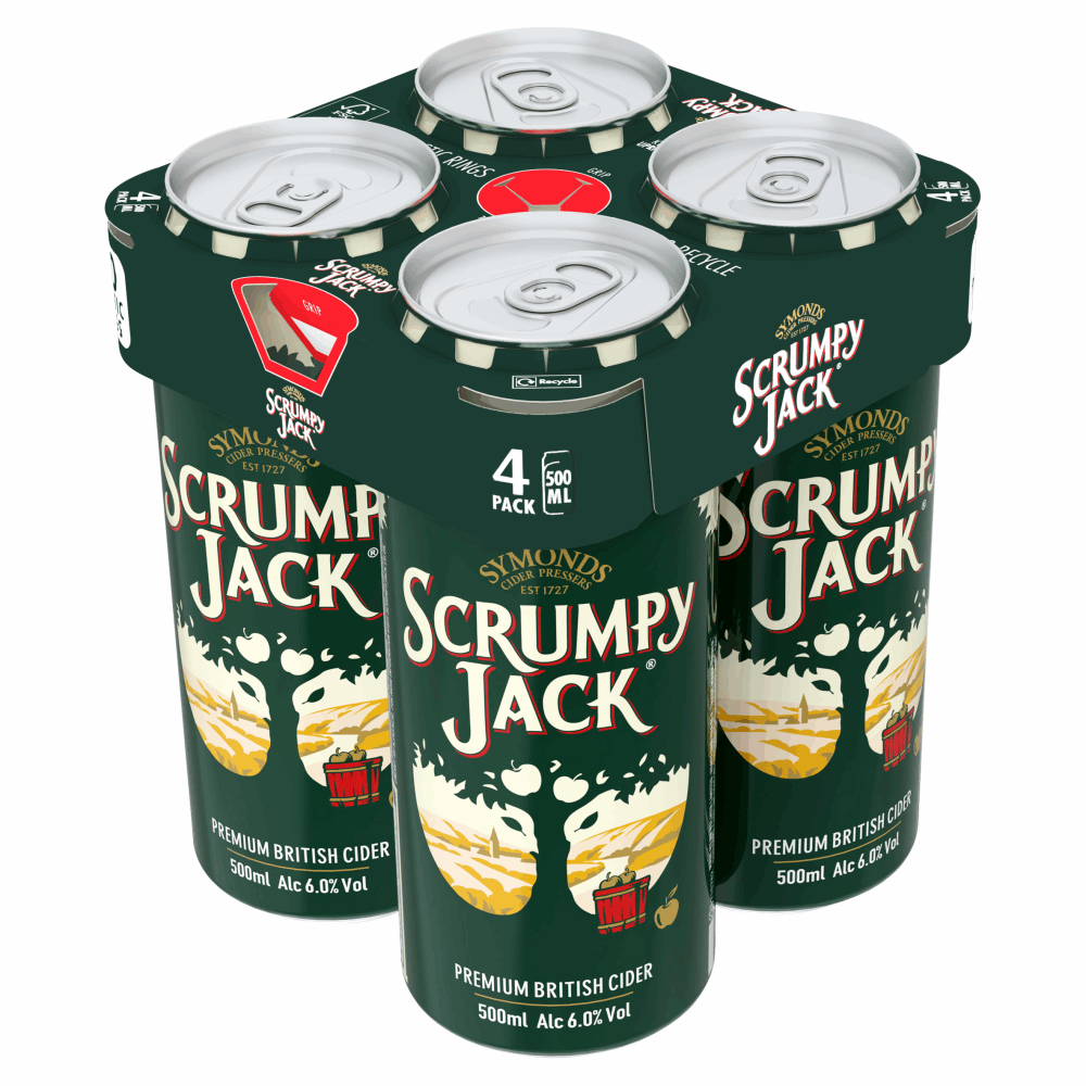 Symonds Scrumpy Jack Premium British Cider 4 x 500ml Cans by British