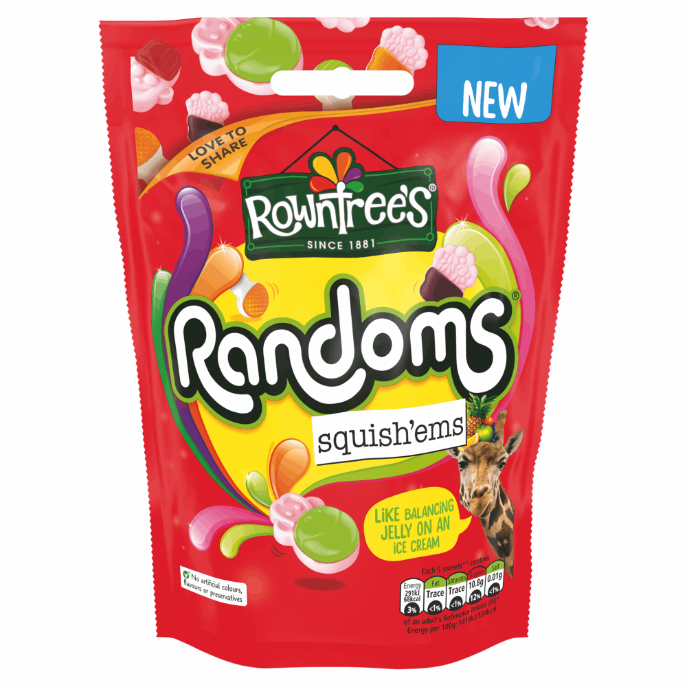 Rowntree's Randoms Squish'ems Sweets Sharing Bag 140g by British Store