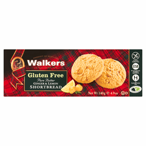 Walkers Gluten Free Pure Butter Ginger & Lemon Shortbread 140g Image