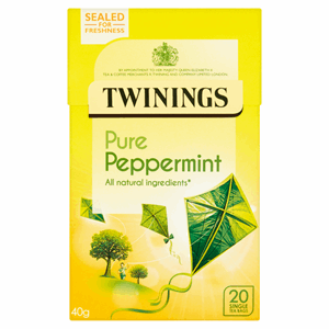 Twinings Pure Peppermint 20 Single Tea Bags 40g Image