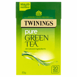 Twinings Pure Green Tea 20 Single Tea Bags 50g Image