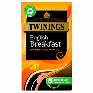 Twinings English Breakfast 40 Tea Bags 100g Image