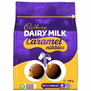Cadbury Dairy Milk Chocolate Caramel Nibbles Bag 100g Image