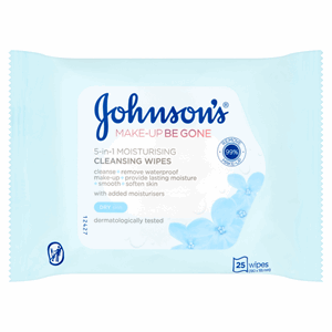 Johnsons Make Up Be Gone Wipes Moisture 25s Image