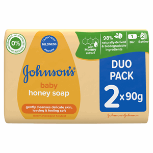 Johnsons Honey Baby Soap 2 X 90g Image