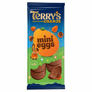Terry's Chocolate Orange Mini Eggs Bar 90g . Image