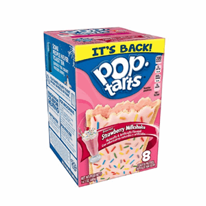 Kellogg's Pop Tarts Frosted Strawberry Milkshake Fudge 8 Pack 384 Gr Image