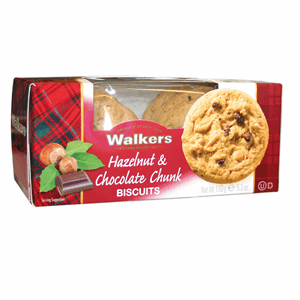 Walkers Cookies Chocolate Chunk & Hazelnuts 150g Image