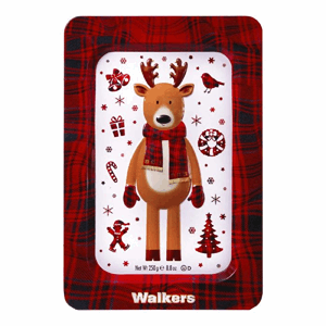 Walkers Reindeer Festive Shapes Shortbread Tin 250g Image