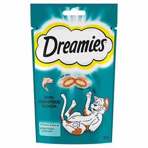 Dreamies Cat Treat Biscuits with Scrumptious Salmon 60g Image