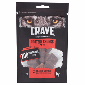 Crave Protein Chunks Beef 55g Image