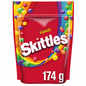 Skittles Vegan Chewy Sweets Fruit Flavoured Pouch Bag 174g Image