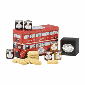 Tiptree Jam Preserve, Tea & Shortbread Selection In Double Decker Bus Tin Image