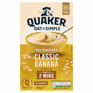 Quaker Oat So Simple Classic Banana Porridge Sachets 10x34.8g Image