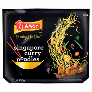Amoy Straight to Wok Singapore Curry Noodles 2 x 150g Image