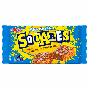 Kellogg's Rice Krispies Squares Chocolate Caramel Snack Bar, 36g (Pack of 4) Image