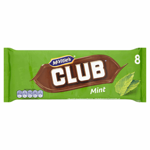 McVitie's Club Mint Flavour Biscuits 8 x 22g (176g) Image