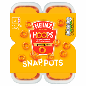 Heinz Hoops Snap Pots 4 x 190g (760g) Image