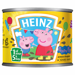 Heinz Peppa Pig Pasta Shapes in Tomato Sauce 205g Image
