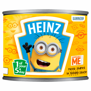 Heinz Despicable Me Minions Shapes in Tomato Sauce 205g Image