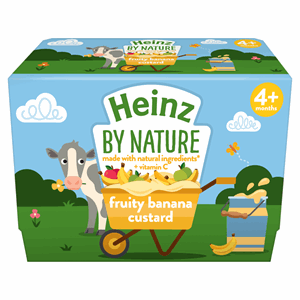Heinz By Nature Fruity Banana Custard Pot 4x100g Image