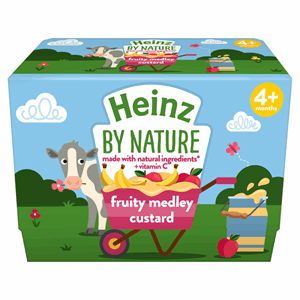 Heinz By Nature Fruit Medley Custard Pot 4x100g Image