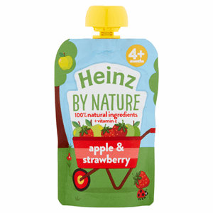 Heinz By Nature Apple & Strawberry 4+ Months 100g Image