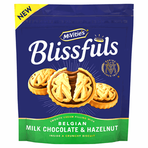McVitie's Blissfuls Belgian Milk Chocolate & Hazelnut Biscuits 228g Image